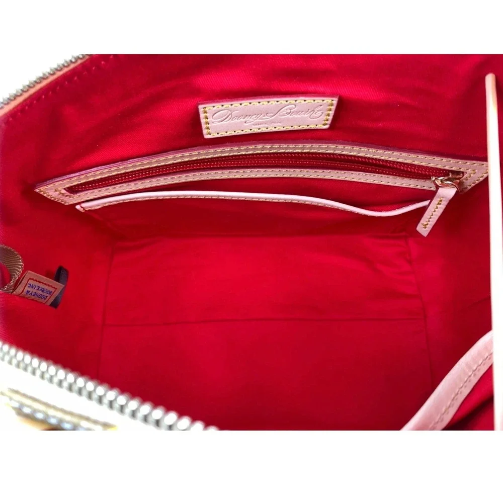 Dooney & Bourke Geena Satchel Women White NEW Art Deco Multi Logo Pattern